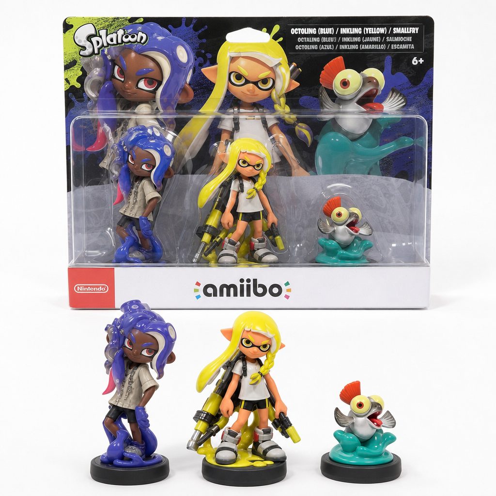 Splatoon Raiders centres on island expeditions, gadgets, salvage and Salmonid encounters, giving the Deep Cut figures a natural place beside the main adventure rather than outside it.